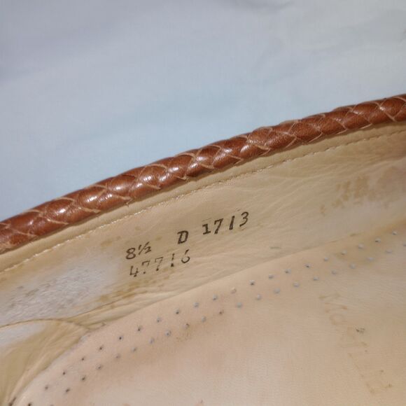 Allen Edmonds Maxfield Brown Tassel Loafers Woven Leather 8.5 D Made In USA 1713 - Picture 8 of 11